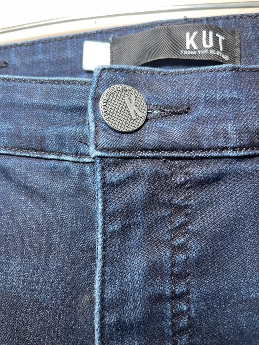 Kut from the Kloth Dark Blue High-Rise Skinny Jeans - Picture 5 of 9